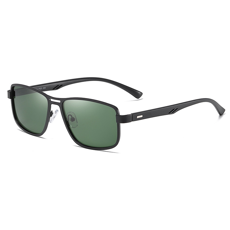 Retro Square Frame Men's Sunglasses 5925 Brightness Enhanced Night Vision Goggles Classic Polarized Sunglasses