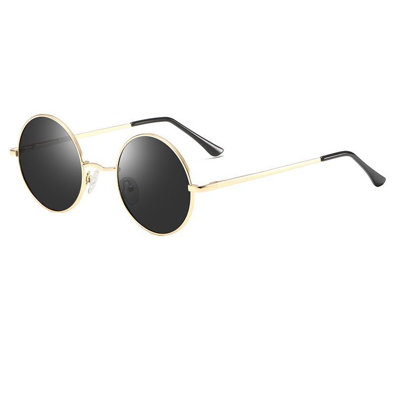 New classic polarized glasses men's retro round frame sunglasses women's fashion multi-color colorful sunglasses 801