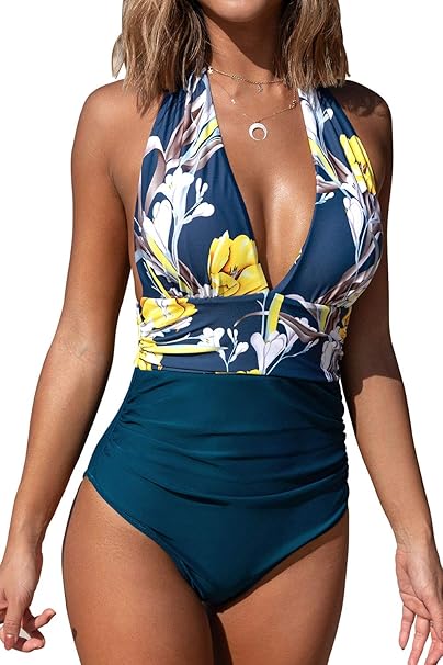 Women Swimsuit Swimming Costume One Piece Sport Flat Seams Athletic Swimsuit with Chest Pads