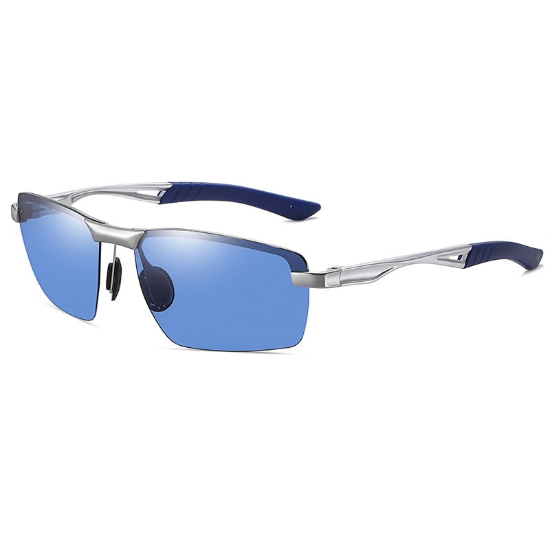 Aluminum-magnesium leg half-frame polarized sunglasses fishing glasses 3391 driver driving sunglasses