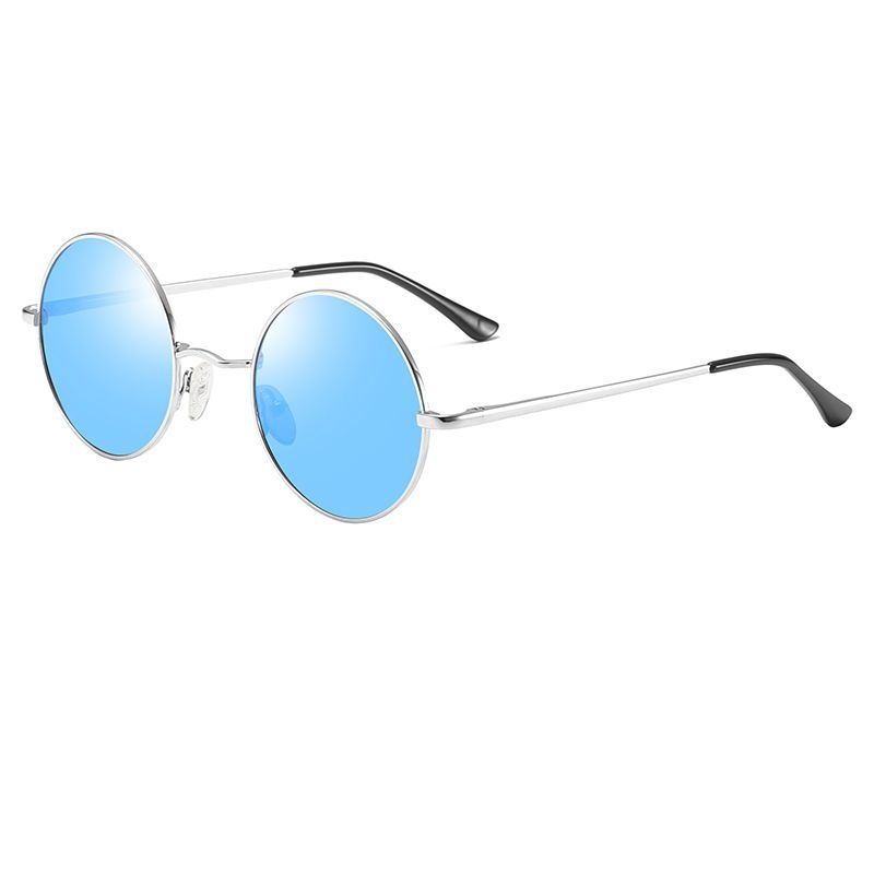 New classic polarized glasses men's retro round frame sunglasses women's fashion multi-color colorful sunglasses 801